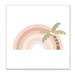 Stupell Industries Simple Tropical Pastel Rainbow Palm Tree Horizon 12 x 12 Design by Daphne Polselli
