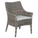 Afuera Living Modern Wicker 18.5 Aluminum Dining Chair in Brown