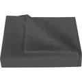 1100 Thread Count 3 Piece Flat Sheet ( 1 Flat Sheet + 2- Pillow cover ) 100% Egyptian Cotton Color Dark Grey Solid Size Twin