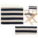 Toma Director Chair Cover Blue White Stripes Soft Comfortable Foldable Polyester Leisure Picnic Fishing Chair Removable Garden Stool Cover Protector for Chair Home Outdoor