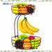 Bextsrack 2 Layer Fruit Baskets Fruit Bowl with Fruit Holder in Kitchen in home Bronze
