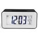 Digital Alarm Clock with Night Light Indoor Temperature Function Calendar Display Battery Operated Desk Small Clock for Kids Boys Heavy Sleepers (Black)