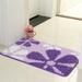 Indoor Door Mat SOCOOL 32x47 Inch Non Slip Entry Mat Absorbent Resist Dirt Entrance Rug Machine Washable Inside Entry Door Rugs for Purple Elite Flower DM2961W