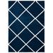 SAFAVIEH Tahoe Elwyn Trellis Shag Area Rug 8 x 10 Navy/White