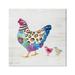 Stupell Industries Abstract Chicken Walk Whimsical Patterned Farm Animal 30 x 30 Design by Janet Tava