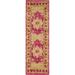 Rugs.com Fleur Collection Rug â€“ 6 Ft Runner Pink Medium-Pile Rug Perfect For Hallways Entryways