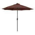 Belen Kox 9 Casa Series Patio Umbrella With Bronze Aluminum Pole Aluminum Ribs Auto Tilt Crank Lift With Olefin Terrace Adobe Fabric