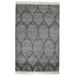 Dark Grey Wool Rug 6X9 Modern Hand Knotted Moroccan Abstract Room Size Carpet