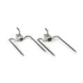 Ash & Ember Pair Dual Prong BBQ Rotisserie Forks Fit 7/8 Square Rotisserie Spit Rod Stainless Steel Tapered Prongs For Easy Insertion