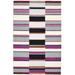 5 X 8 Rug Wool Purple Modern Hand Tufted Scandinavian Striped Room Size Carpet