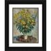 Claude Monet 14x18 Black Ornate Wood Framed Double Matted Museum Art Print Titled - Jerusalem Artichoke Flowers (1880)