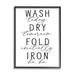Stupell Industries Wash Dry Fold Iron Funny Laundry Phrases Minimal Text 11 x 14 Designed by Lettered and Lined