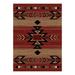 Mayberry Rugs The Curated Nomad Cabrillos Southwest Area Rug Red 7 10 x 9 10 Polypropylene Geometric 8 x 10 Indoor Tan