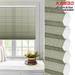 Keego Printed Cordless Celluar Shades Semi Blackout Honeycomb Window Blind Light Filtering Easy Install White Upper Case Color007 25 w x 40 h