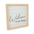 Welcome to Our Home Wood Sign Wall DÃ©cor Farmhouse Kitchen DÃ©cor Rustic Home Sweet Home Home Sign Small Signs Made in USA 10x10 F1-10100001006