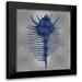 Miller Melonie 15x17 Black Modern Framed Museum Art Print Titled - Sea Life - Blue on Silver VI