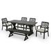 Callan Aluminum Outdoor 6-Piece Dining Set Antique Black and Light Beige