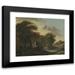 George Smith 18x15 Black Modern Framed Museum Art Print Titled - A View Near Arundel Sussex with Ruins by Water (Mid-18th Century)