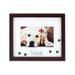 Lawrence Frames Walnut Wood 4x6 Woof Picture Frame - Matted Shadow Box Dog Frame 565564