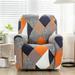 Protoiya Recliner Slipcover Printed Lazy Chair Covers 4-Pieces Patterned Sofa Slipcover with Side Pocket for Rocking Recliner Furniture Protector Soft