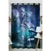 ECZJNT Fairytale scene fairy playing flute magic butterfly mushrooms Blackout Window Curtain Drapery Panels 52x84 Inch One Piece