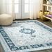 Palmette Modern Persian Floral Blue/Navy 5 ft. x 8 ft. Area Rug