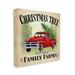Stupell Industries Red Holiday Truck Family Christmas Tree Farms Canvas Design by Sheri Hart