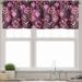 Ambesonne Ombre Valance Pack of 2 Modern Floral Leaf Nature 54 X18 Purple White