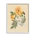 Stupell Industries Sweet as Honey Bumble Bee Yellow Poppy Flower 24 x 30 Design by House Fenway