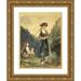 EugÃ¨ne Delacroix 19x24 Gold Ornate Framed and Double Matted Museum Art Print Titled - Peasant Women from the Region of the Eaux-Bonnes (1845)