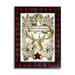 Stupell Industries Merry Christmas Moose Plaid Red Holiday DesignFramed Wall Art By Artist Tammy Apple