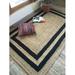Avgari Creation Black Border Jute Hand Braided Solid Square Area Rug Carpet 3 Feet (36 Inch)