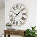 Renata Oversize Shiplap Wall Clock White