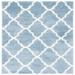 SAFAVIEH Tahoe Gerald Quatrefoil Shag Area Rug 6 7 x 6 7 Square Blue/White