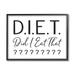 Stupell Industries Witty Diet Food Phrase Casual Typography Sign Graphic Art Black Framed Art Print Wall Art Design by Lettered and Lined