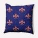Simply Daisy 16 x 16 Fleur de Lis Decorative Throw Pillow Indigo Blue
