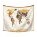 GOODLY World Map Tapestry Abstract Art Painting Wall Hanging Tapestry Beach Throw Blanket Yoga Mat Badsheet