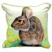 Betsy Drake ZP053 22 x 22 in. Rabbit Extra Large Zippered Pillow