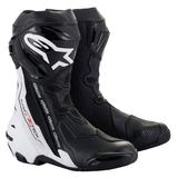 Alpinestars Supertech R Vented Mens Motorcycle Boots Black/White 43 EUR