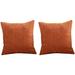 Burnt Orange Pillow Covers 18X18 Inch Set of 2 Modern Farmhouse Rustic Decorative Throw Pillow Cover Square Cushion Case