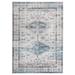 Nyx 7 x 5 Medium Soft Fabric Floor Area Rug Vintage Blue Border Design