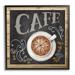 Stupell Industries Chalkboard Style Cafe Sign Latte Coffee Beans Motif Framed Wall Art 17 x 30 Design by ND Art