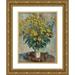 Claude Monet 19x24 Gold Ornate Framed and Double Matted Museum Art Print Titled - Jerusalem Artichoke Flowers (1880)