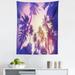 Palm Tree Tapestry Coconut Trees at Peaceful Sunset Dreamy Tropical Island Jungle Vintage Effect Fabric Wall Hanging Decor for Bedroom Living Room Dorm 5 Sizes Multicolor by Ambesonne