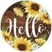 VerPetridure Colourful-Sunflower-Decoration-Farmhouse Welcome Sign Decorative Home Garden