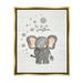 Stupell Industries You Are My Sunshine Elephant Metallic Gold Framed Floating Canvas Wall Art 16x20 by Jo Moulton