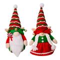 Christmas Gnome Plush Decorations - Handmade Swedish Tomte Scandinavian Santa Elf Ornaments - Gnome Christmas Decor for Home Office 2 Pack