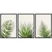 wall26 Framed Canvas Print Wall Art Set Tropical Island Jungle Plant Collage Nature Floral Digital Art Modern Art Rustic Botanical Relax/Calm for Living Room Bedroom Office - 24 x36 x3 BL
