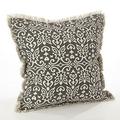 Fennco Styles Naxos Collection Geometric Design Down Filled Cotton Throw Pillow - 20 x20 (Slate)