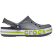 Crocs Slate Grey / Lime Punch Bayaband Clog Shoes